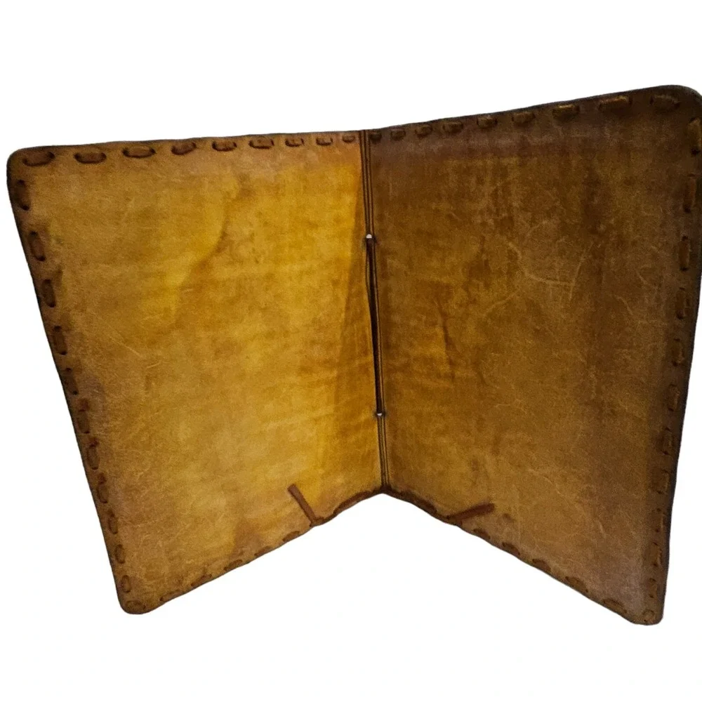 Leather Vintage Folder Binder‎ Jessie James Wanted Dead Or Alive Binder Homemade